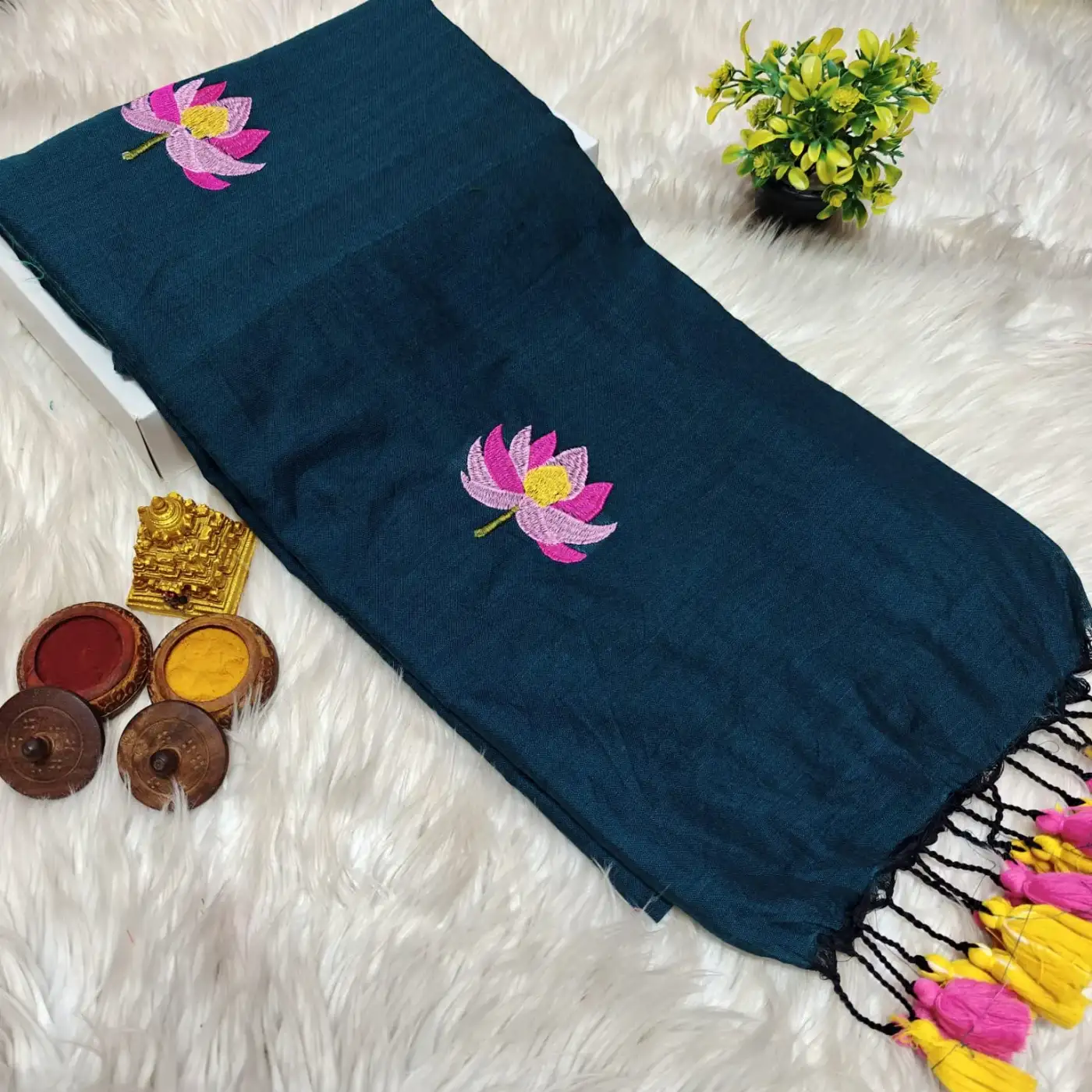 Floral Printed Soft Kaadhi Cotton Saree